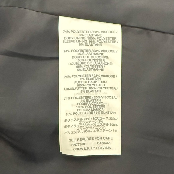 J. Crew Single‎ Button Blazer Jacket in Bonded Crepe - Picture 14 of 15